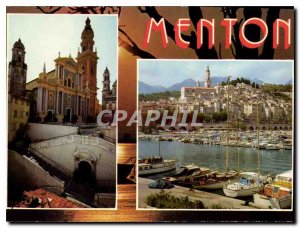 Modern Postcard The French Riviera unforgettable Menton