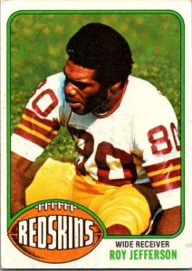 1976 Topps Football Card Roy Jefferson Washington Redskins sk4470