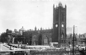 BR61136 the cathedral manchester car voiture real photo   uk