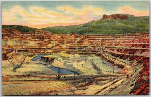 Santa Rita New Mexico NM, The Largest Open Pit Copper Mine, Vintage Postcard