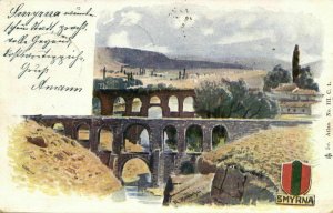 turkey, SMYRNA SMYRNE IZMIR, Roman Aquaduct (1898) Litho Postcard
