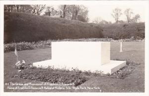 New York Hyde Park Franklin D Roosevelt Grave and Monument Real Photo