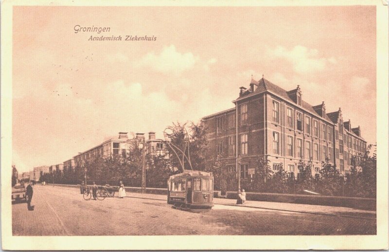 Netherlands Groningen Academisch Ziekenhuis Vintage Postcard 09.31