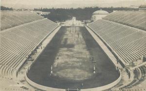 Alexandre Simiriottis Athens sports arena 1909 real photo postcard 