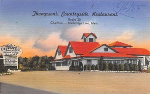 Thomspons Countryside Restaurant Sturbridge Line, Massachusetts, USA Unused w...