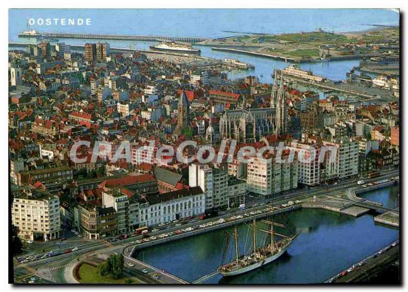 Modern Postcard Oostende Luchtfoto View Aerienne Air Photo Luftbild