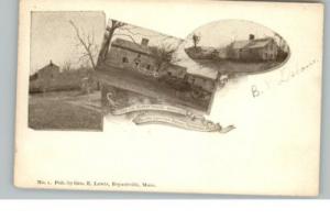 PEMBROKE MA Barker & Garrison Houses c1905 Postcard