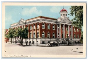 1950 View of Court House Brandon Manitoba Canada Vintage Posted Postcard