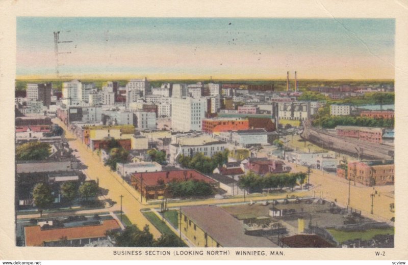 WINNIPEG , Manitoba , Canada , 1930s ; Business Section