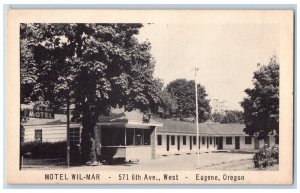 Eugene Oregon OR Postcard Motel Wil-Mar West Exterior View c1940 Vintage Antique