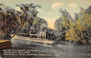 Daytona Florida fast gas steamerSouthland Tomoka River antique pc BB3409