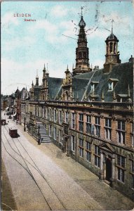 Netherlands Leiden Stadhuis Vintage Postcard C079