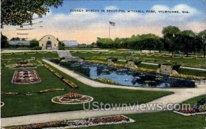 Sunken Gardens, Mitchell Park - MIlwaukee, Wisconsin WI Postcard