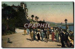 Old Postcard Monte Carlo Casino and the Terraces