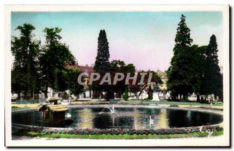 Old Postcard Moulins Basin Of The Place Of The Republic