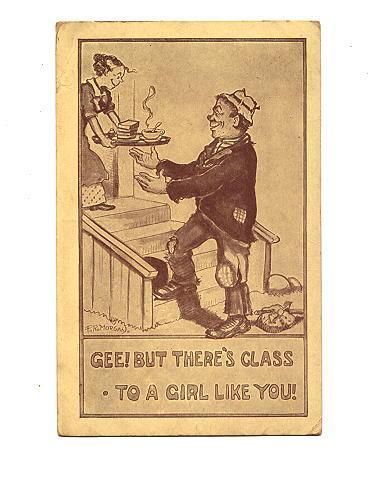 F R Morgan, Gee But There's Class To A Girl Like You, Vintage Cartoon Used 1911