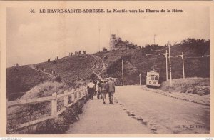 Le Havre-Sainte-Adresse, Seine Maritime, France, 1900-10s; Road to Lighthouse