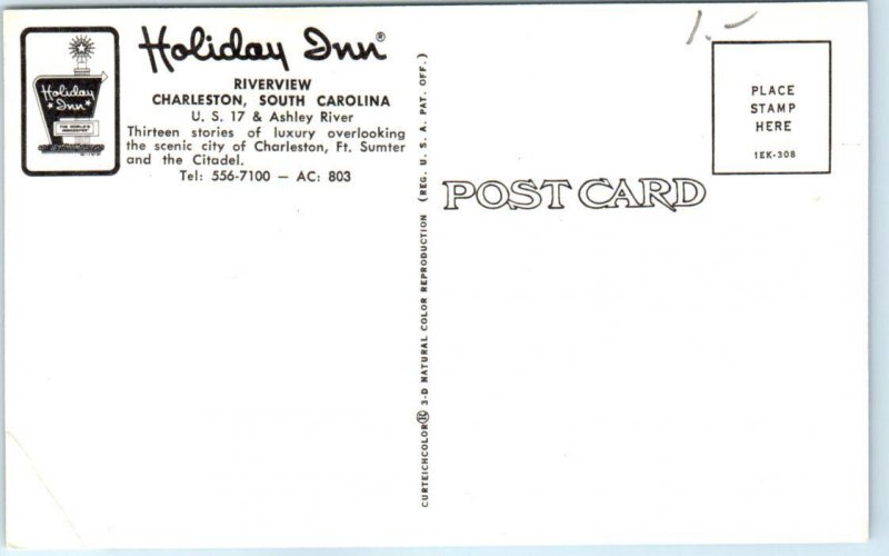 Postcard - Holiday Inn, Riverview, Charleston, South Carolina, USA
