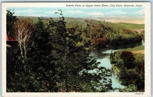 c1940s Decorah, IA Scenic Nature Upper Iowa River Rosenthal Teich Linen PC A250