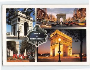 Postcard Avenue des Champs Élysées, Paris, France