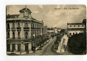 289534 BRAZIL MANAOS rua 7 de Setembro Vintage RPPC to Portugal