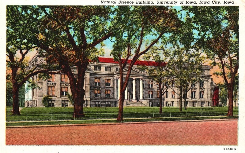 Vintage Postcard Natural Science Building University Of Iowa Iowa City Iowa ICNA