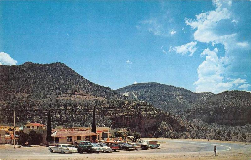 Show Low Arizona Canyon Inn Street View Vintage Postcard K61805