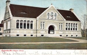 Lithgow Library, Augusta, Maine, Early Postcard, Used in 1906