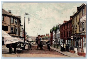 Sandown Isle of Wight England Postcard High Street 1905 Postage Due 6 Cents