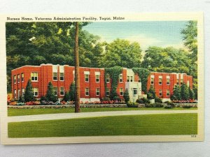 Vintage Postcard 1930's Nurses Home Veterans Administration Facility Togus Maine