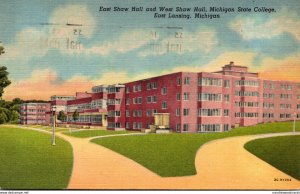 Michigan East Lansing Michigan State College East Shaw Hall and West Shaw Hal...