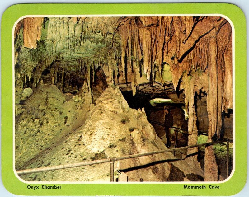 c1977 Mammoth Cave KY Onyx Chamber Stalagmites Stalactites Cavern LG PC 8O