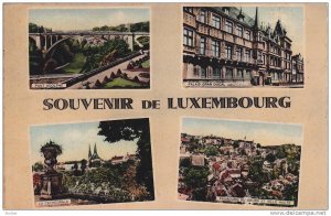 4-Views, Pont Adolphe, Palais Grand Ducal, La Cathedrale, Souvenir De Luxembo...