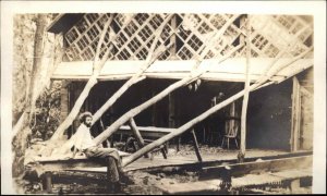 Woodstock New York NY Tavern Music Hall c1910 Real Photo Postcard