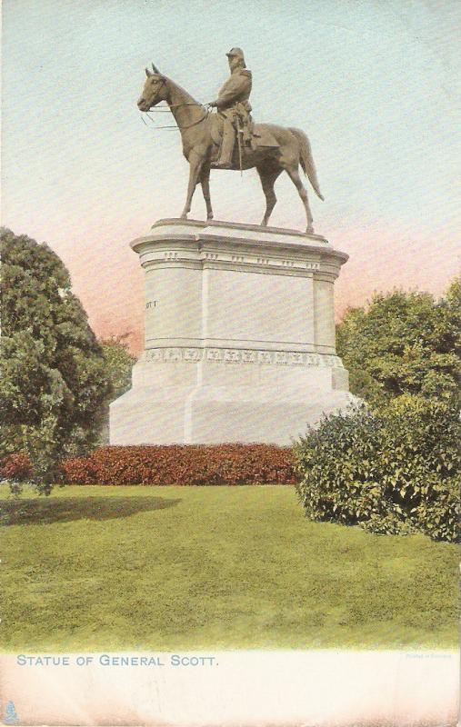 Statue of General Scott, on horse  Tuck Statues an Monumnt ser. PC # 2343