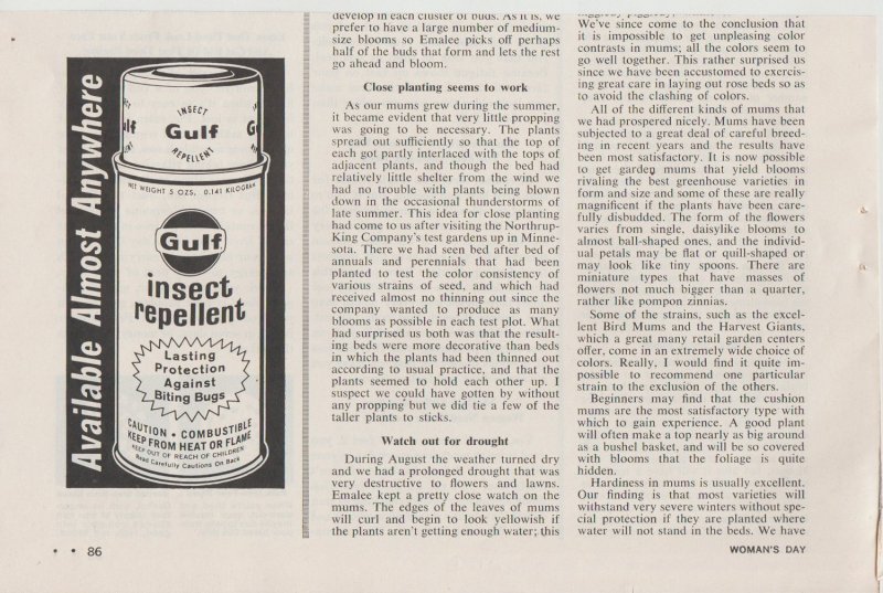 1965 Print Ad Gulf Insect Repellent, Lasting Protection Against Biting Bugs