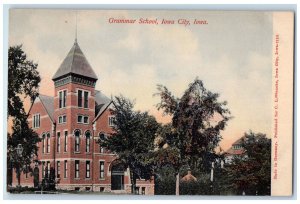 Grammar School Trees Exterior Scene Iowa City, Iowa IA Vintage Unposted Postcard 