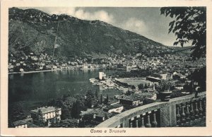 Italy Como e Brunate Vintage Postcard 03.19