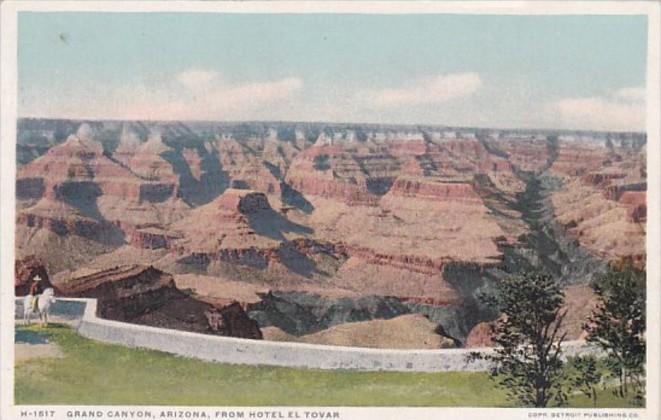 Arizona Grand Canyon From Hotel El Tovar Detroit Publishing