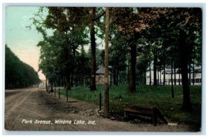 1910 Park Avenue Road Exterior View Winona Lake Indiana Vintage Antique Postcard