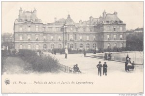 PARIS , France , 1890s : Palais du Senat et Jardin du Luxembourg