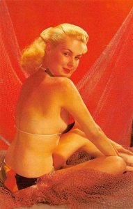 Pin-Up Blondes Preferred Bikini Bathing Suit c1950s Vintage Postcard