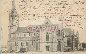 Old Postcard Elven the church (map 1900)