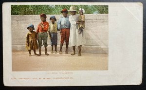 Mint Color Picture Postcard Black Americana Six Little Pickaninnies