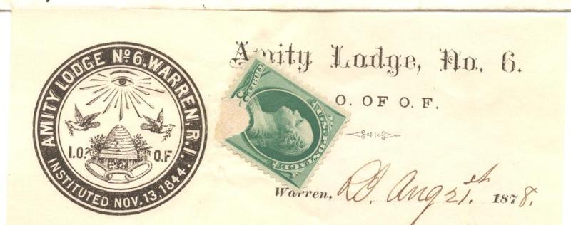 Odd Fellows Letter - Amity Lodge #6 - Boston, Mass.