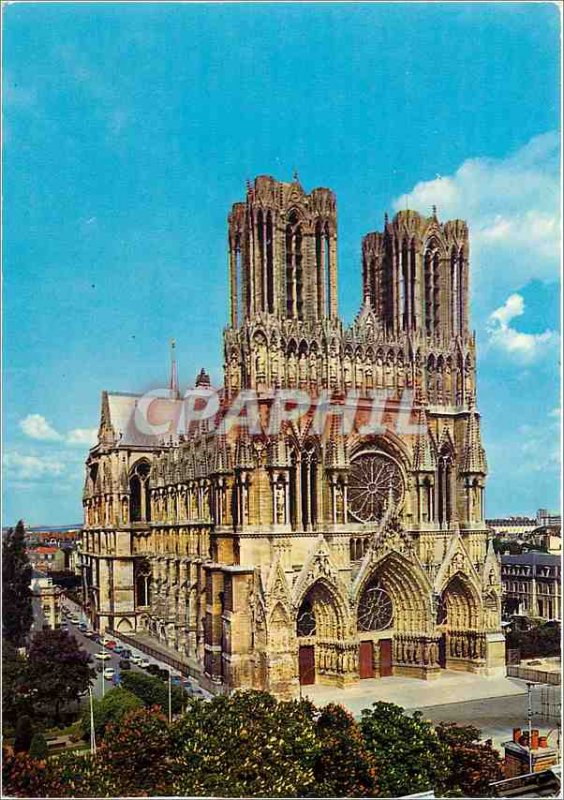 Modern Postcard Cathedral of Reims (XIII century) FDacade Oust North Coast