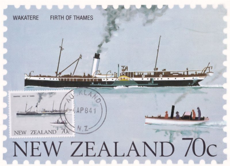 Wakatere Ship Firth Of Thames New Zealand First Day Cover Postcard