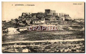 Old Postcard The Athens Acropolis