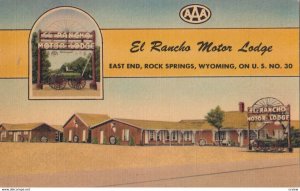 ROCK SPRINGS , Wyoming , 30-40s ; Lincoln Highway ; El Rancho Motor Lodge