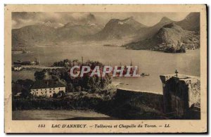 Old Postcard Lake D & # 39Annecy Talloires and Chapelle du Toron